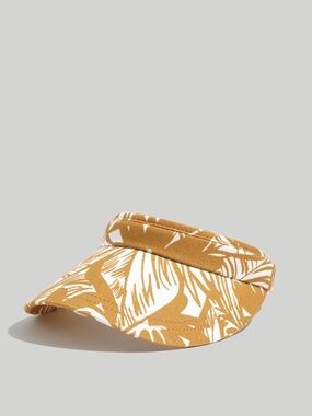 Madewell Headband Visor Desert Dune NWT Tropical Print Straw Sun Hat One Size